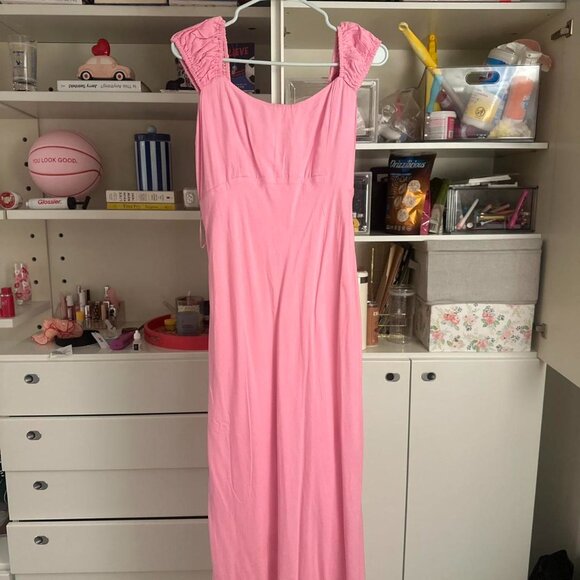 Abercrombie & Fitch Pink Midi Slip Dress - Picture 2 of 5